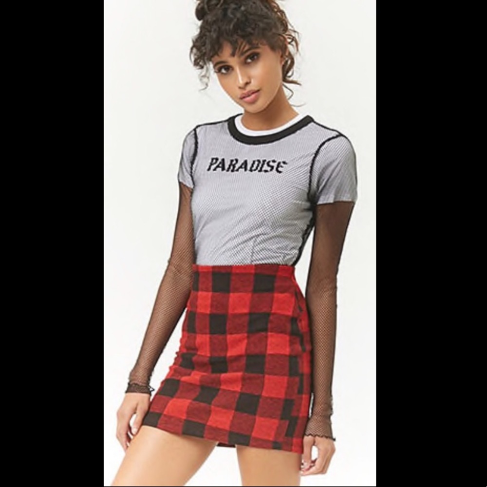 Brand New Plaid Mini Skirt